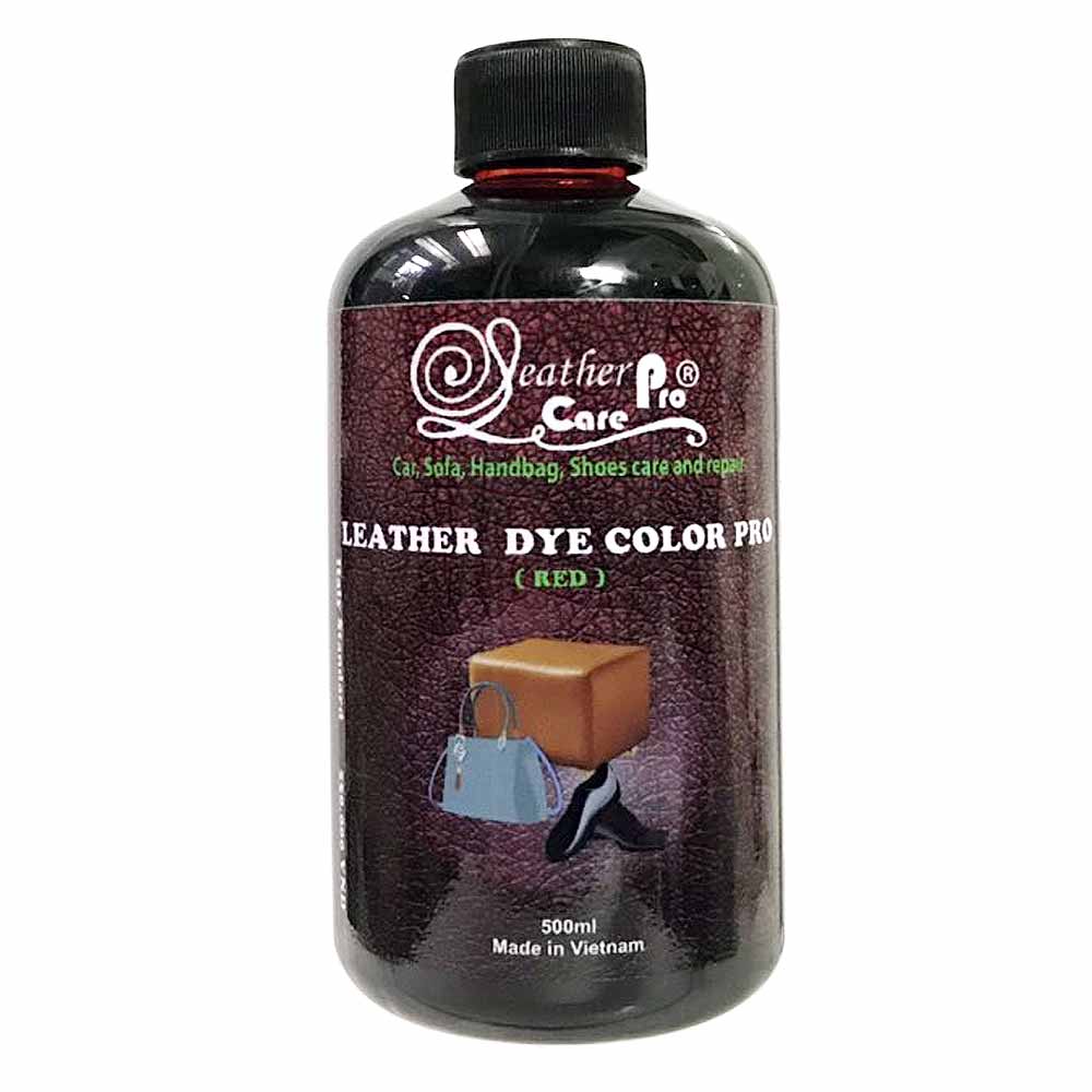 Màu nhuộm da Bò, màu nhuộm ghế da ô tô, giày da – Leather Dye Color Pro (Red)